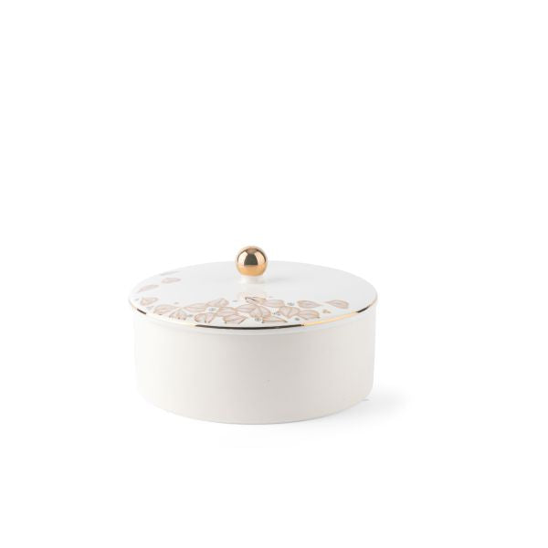 Lilac - Decorative Small Canister/Server - White