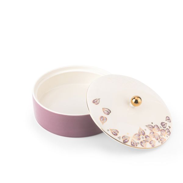 Lilac - Decorative Medium Canister/Server - Purple