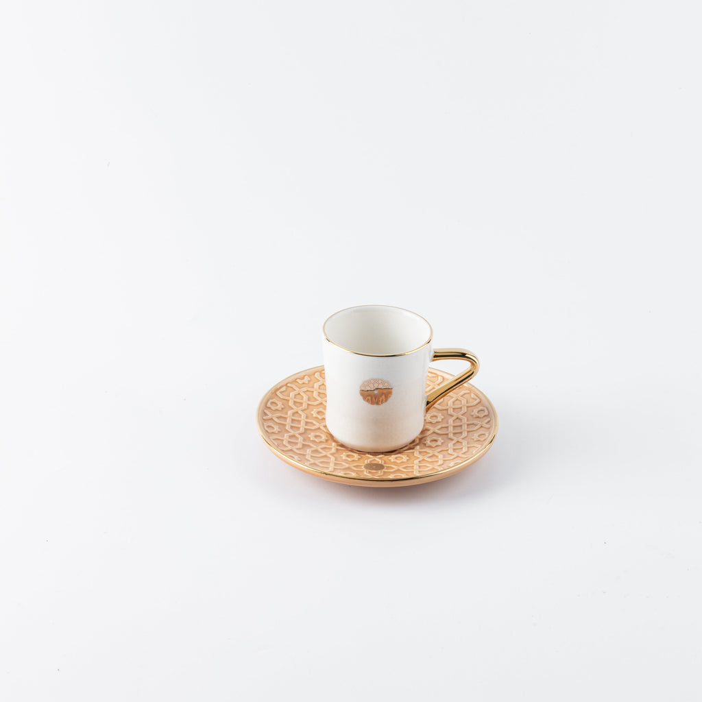 Rosette - Turkish Coffee Set - Orange & Gold