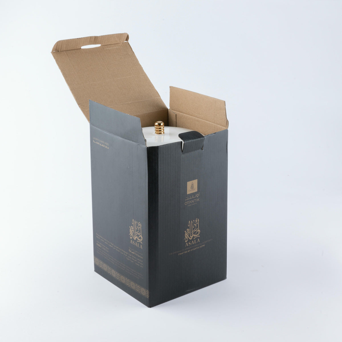 Asala - Large Candle| Smoky Patchouli - Beige & Gold