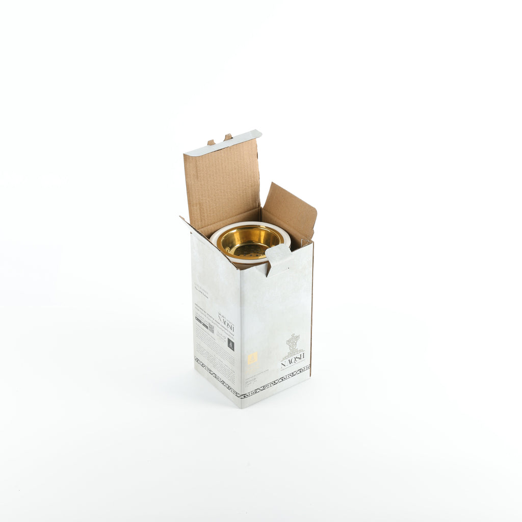 Naqsh - Incense Burner - White & Gold