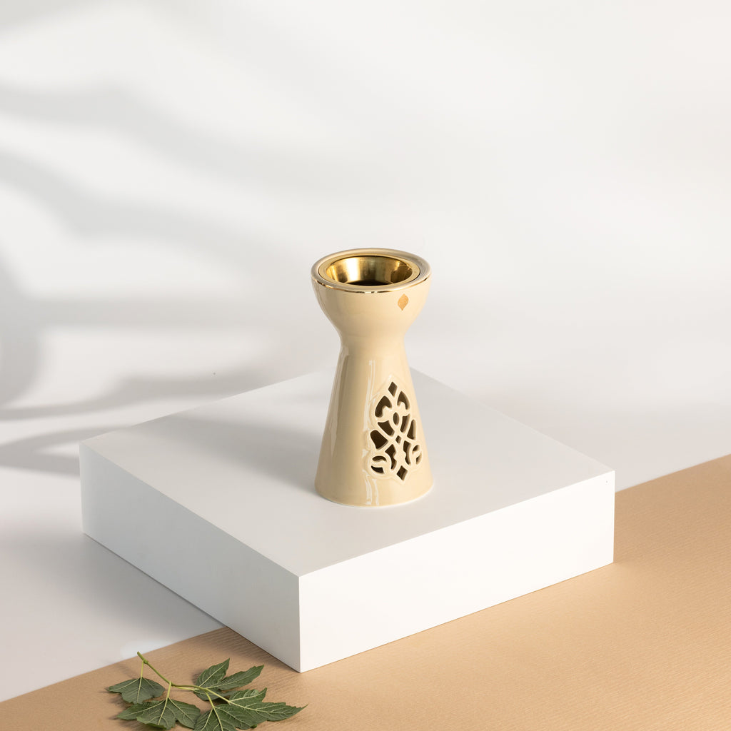 Naqsh - Incense Burner - Ivory & Gold