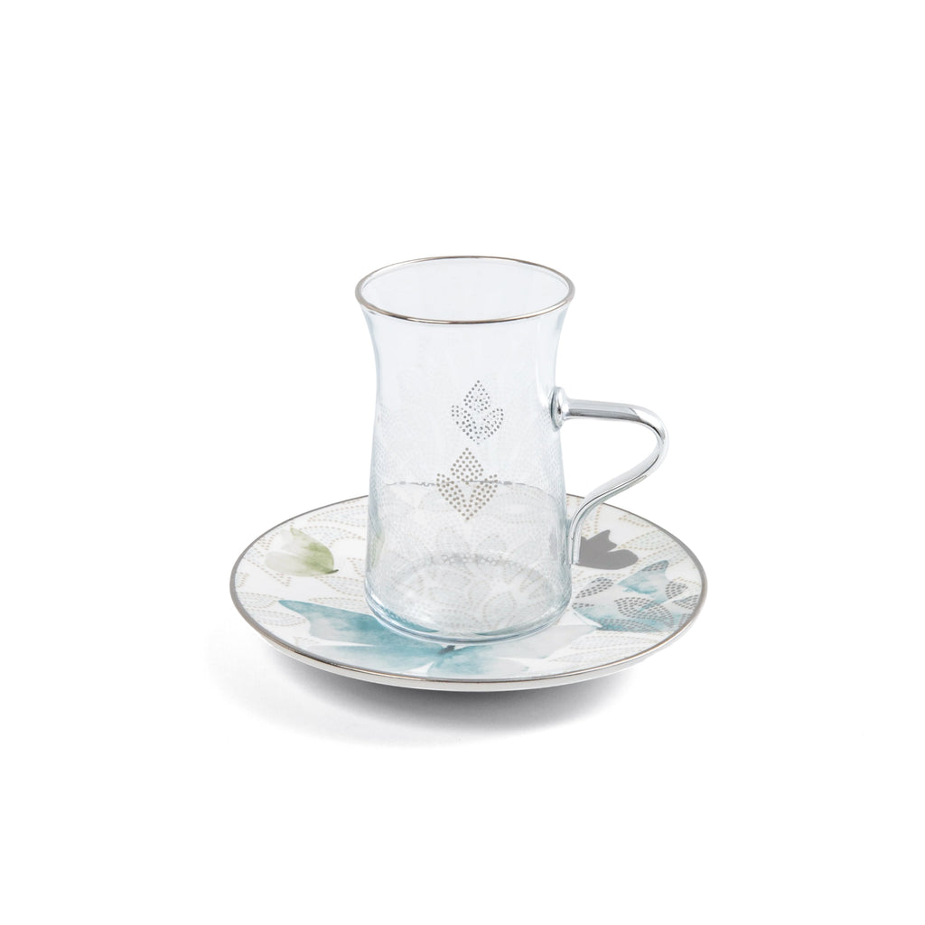 Veloura - Tea Set (13-Pc) - Blue & Silver
