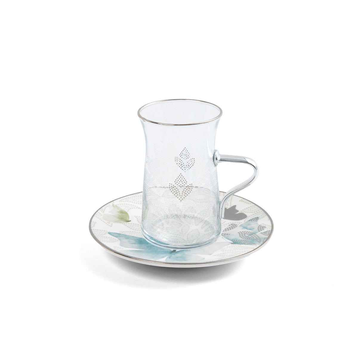 Veloura - Tea Set (13-Pc) - Blue & Silver
