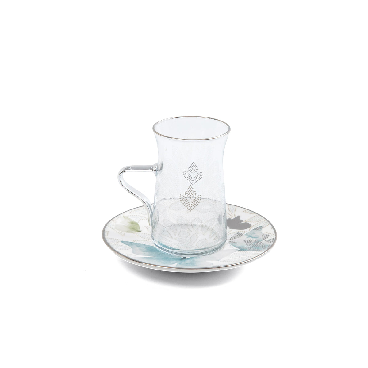 Veloura - Tea Set (19-Pc) - Blue & Silver