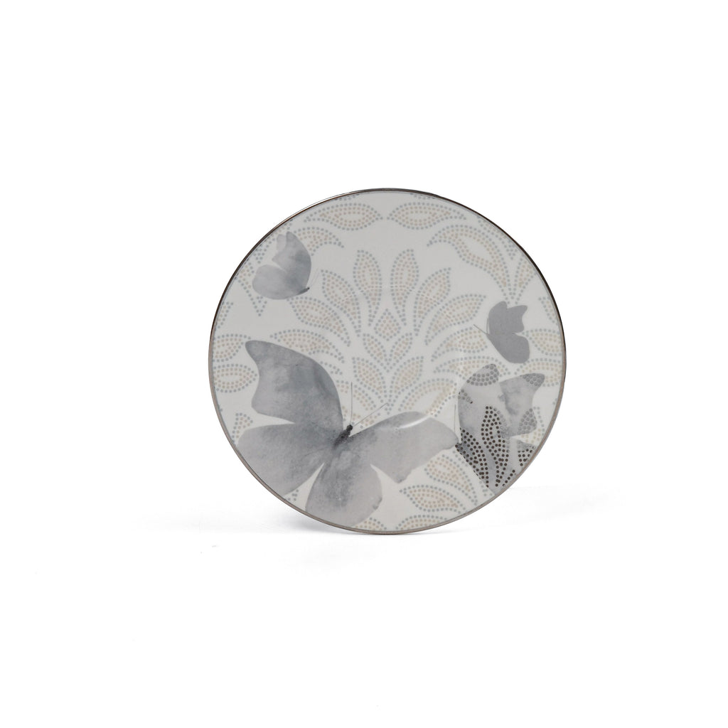 Veloura - Cappuccino Set (12-Pc) - Grey & Silver