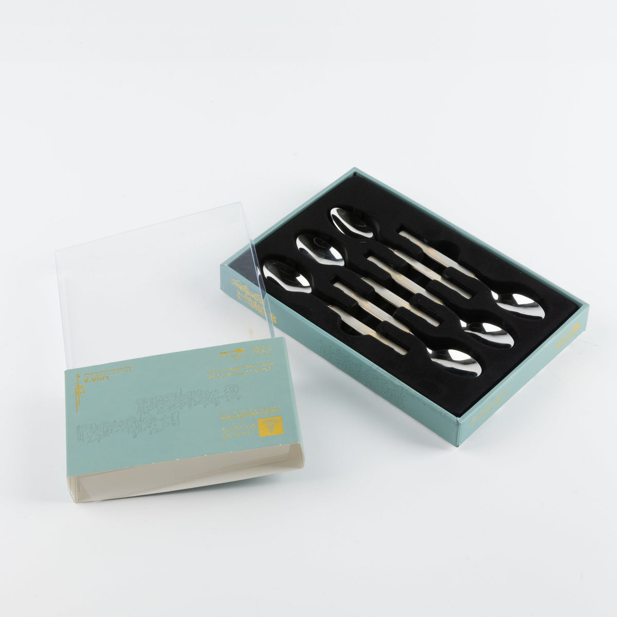 Liqa’a - 6pc Teaspoon Set - Silver & Gold