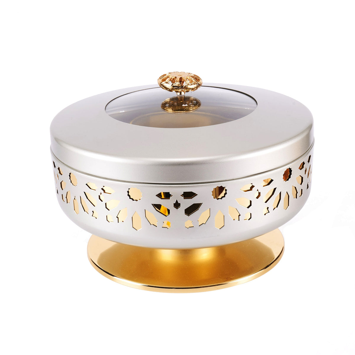 Ikram - Small Buffet Server - Silver & Gold