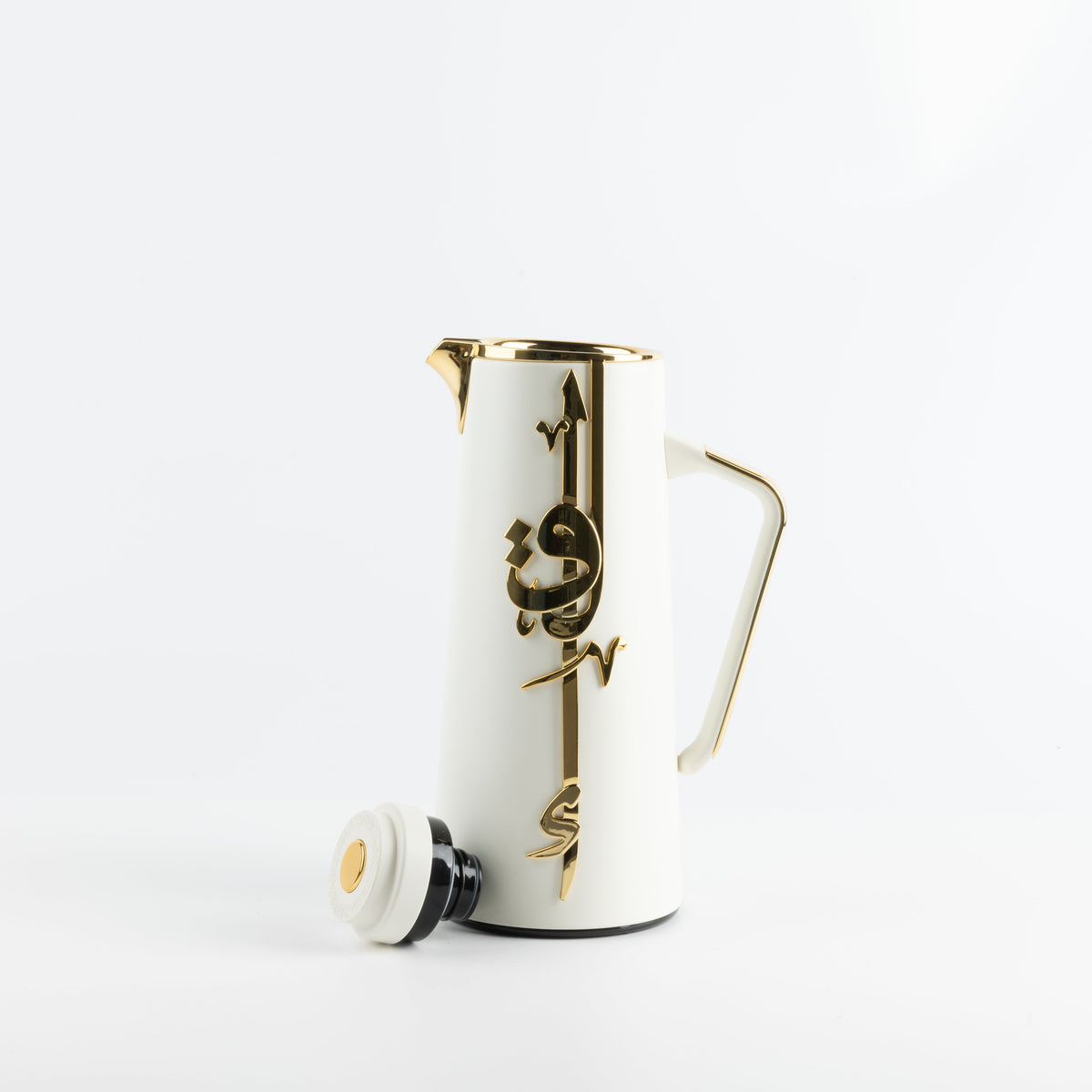 Liqa'a - Vacuum Flask / Thermos - Pearl White & Gold