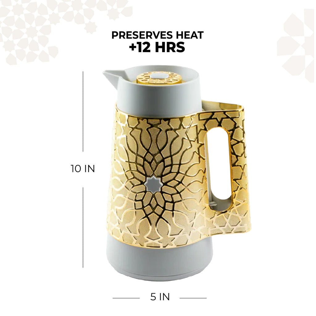 Asala - Vacuum Flask / Thermos - Grey & Gold