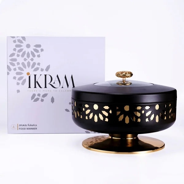 Ikram - Small Buffet Server - Black & Gold